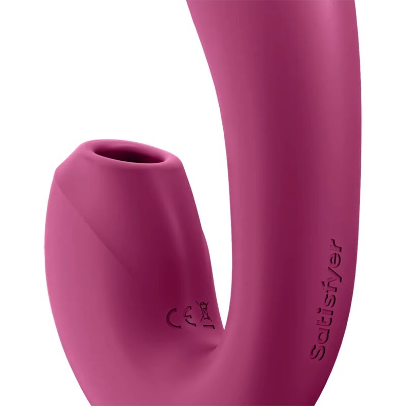 SATISFYER - AURINKOSTIMULAATTORI JA VIBRAATORI-SOVELLUS PUNAINEN