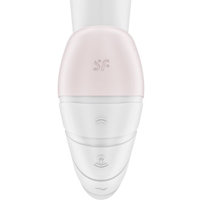 SATISFYER - SUPERNOVA ILMASYKSISTIMULAATTORI JA VÄRINÄSTIMULAATTORI, VALKOINEN