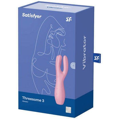 SATISFYER - KOLMEN KIMPUN VIBRAATORI 3 KPL, VAALEANPUNAINEN