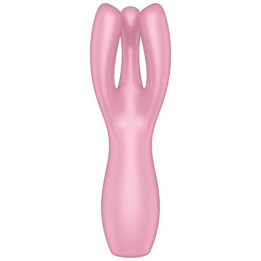 SATISFYER - KOLMEN KIMPUN VIBRAATORI 3 KPL, VAALEANPUNAINEN