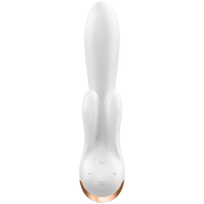 SATISFYER - DOUBLE FLEX -VIBRAATTORISOVELLUS VALKOINEN