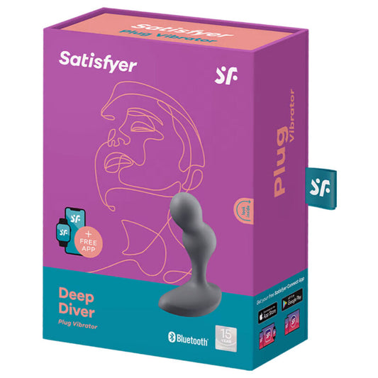 SATISFYER - DEEP DIVER -VÄRINÄTULPPA-SOVELLUS HARMAA