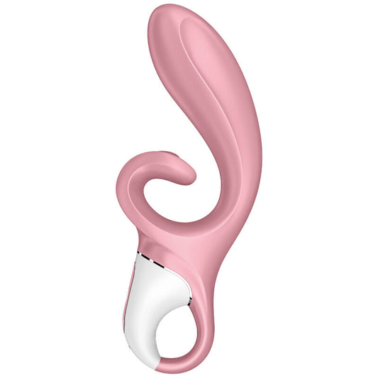 SATISFYER - HUG ME RABBIT -VIBRAATTORISOVELLUS VAALEANPUNAINEN