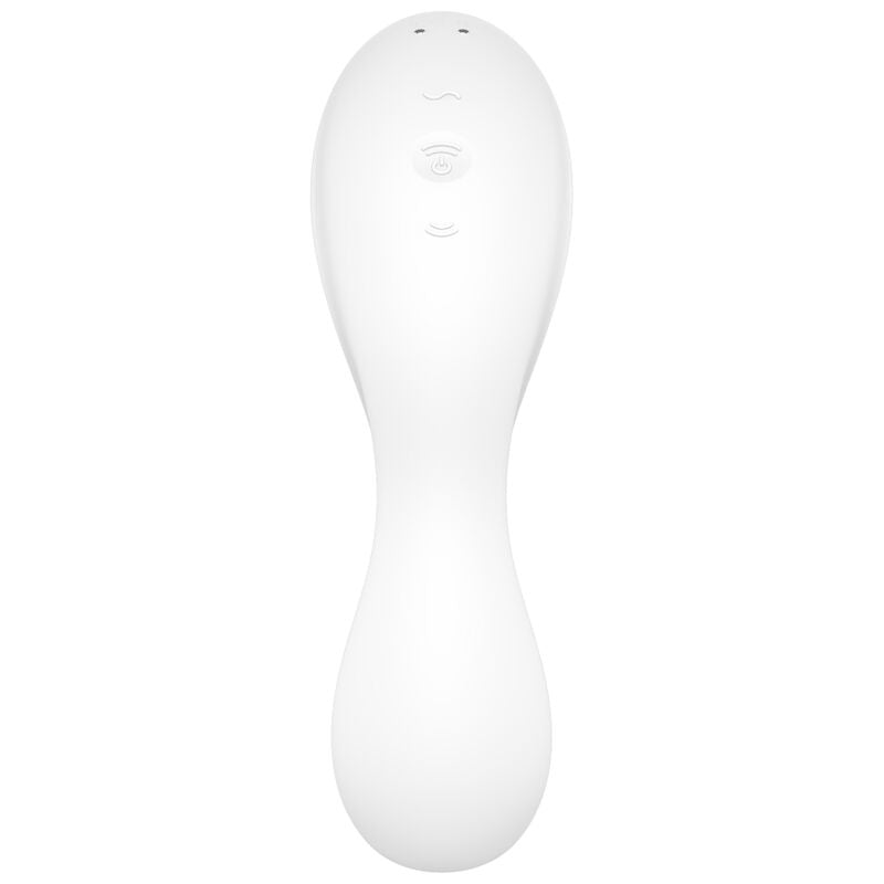 SATISFYER - CURVY TRINITY 5 -SIRKUSTIMULAATORI- JA VIBRAATORISOVELLUS VALKOINEN