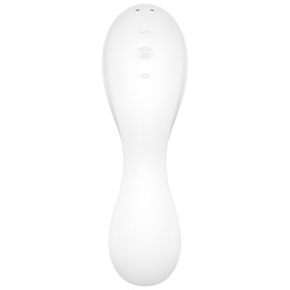 SATISFYER - CURVY TRINITY 5 -SIRKUSTIMULAATORI- JA VIBRAATORISOVELLUS VALKOINEN