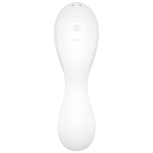 SATISFYER - CURVY TRINITY 5 -SIRKUSTIMULAATORI- JA VIBRAATORISOVELLUS VALKOINEN