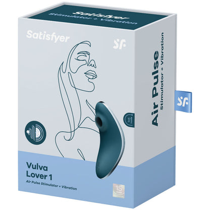 SATISFYER - VULVA LOVER 1 LUFTPULSSTIMULATOR &amp; VIBRATOR BLÅ