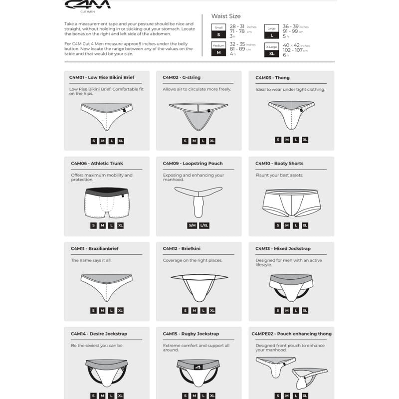 CUT4MEN - MATALA VYÖRÄINEN ATSEEKKIHOUSUT L