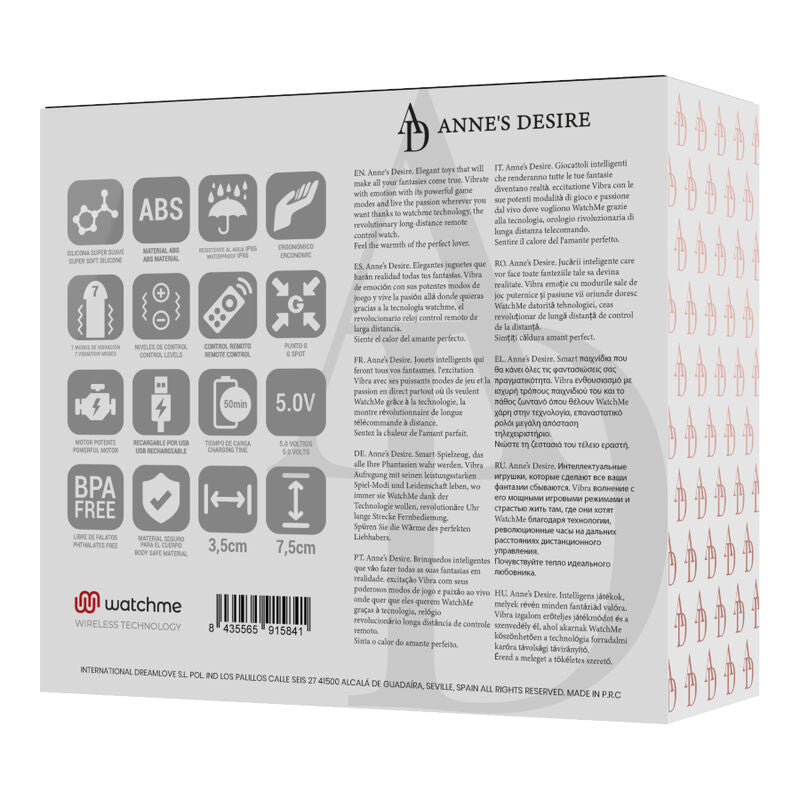 ANNE'S DESIRE - EGG-KAUKOSÄÄTIMETEKNOLOGIA WATCHME MUSTA/KULTA