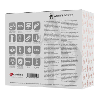 ANNE'S DESIRE - PANTY PLEASURE TECHNOLOG A WATCHME SVART/GULD