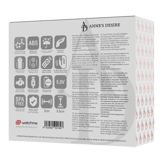 ANNE'S DESIRE - PANTY PLEASURE -TECHNOLOG A WATCHME MUSTA/KULTA