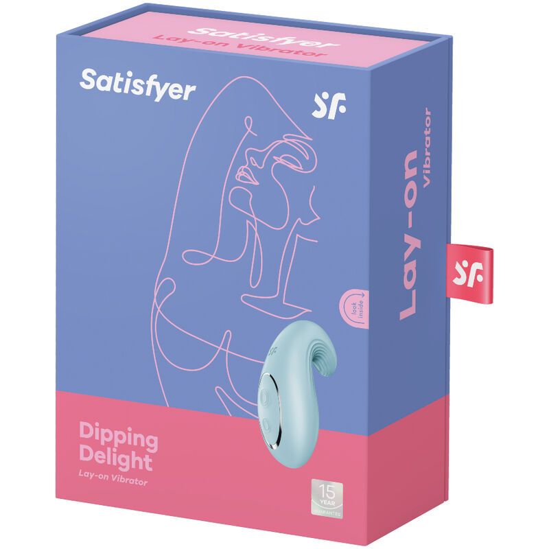 SATISFYER - DIPPING DELIGHT - VIBRAATORI SININEN