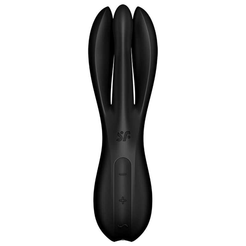 SATISFYER - KOLMEN KIMPUN VIBRAATORI MUSTA