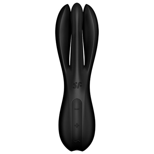 SATISFYER - KOLMEN KIMPUN VIBRAATORI MUSTA