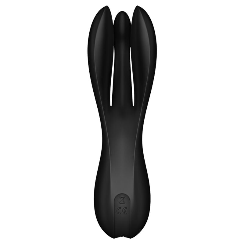 SATISFYER - KOLMEN KIMPUN VIBRAATORI MUSTA