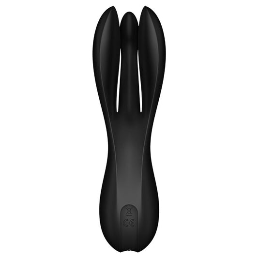 SATISFYER - KOLMEN KIMPUN VIBRAATORI MUSTA