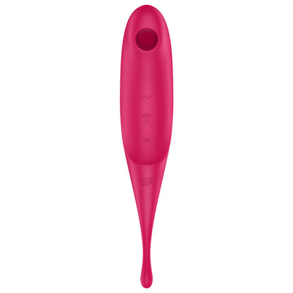 SATISFYER - TWIRLING PRO -PULSS-STIMULAATTORI JA VIBRAATORI PUNAINEN