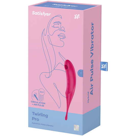 SATISFYER - TWIRLING PRO -PULSS-STIMULAATTORI JA VIBRAATORI PUNAINEN