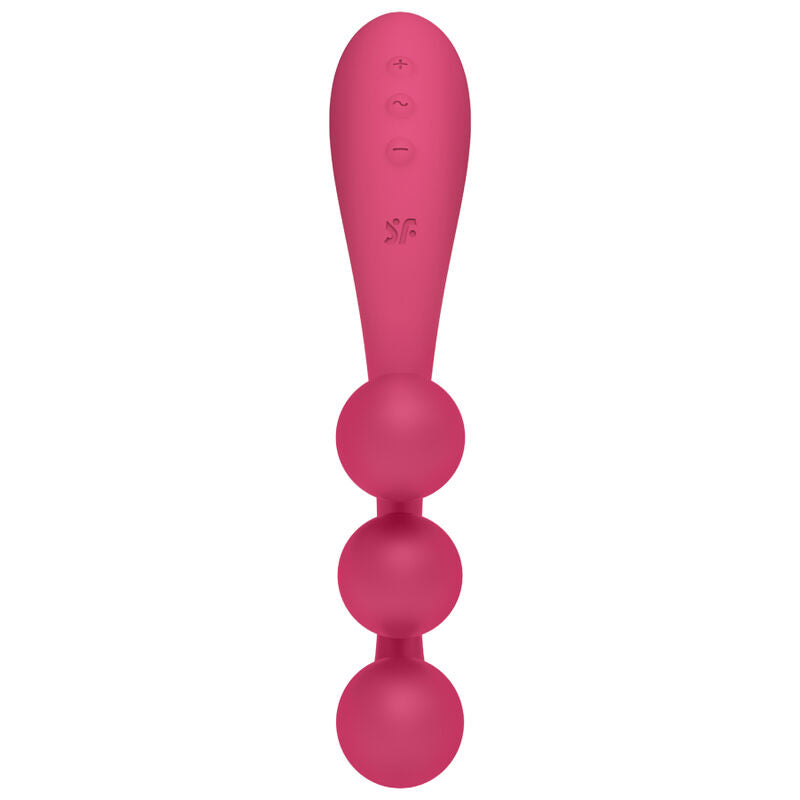 SATISFYER - TRI BALL 1 -monivärähtelijä, punainen