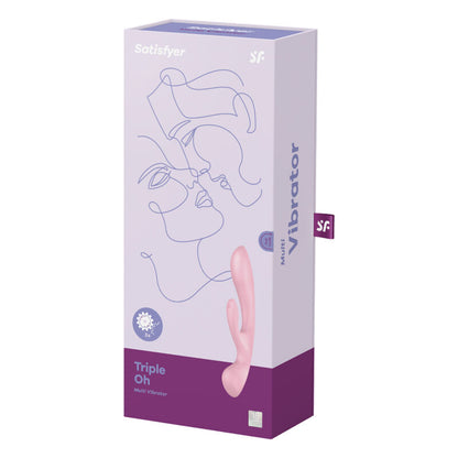 SATISFYER - TRIPLE OH HYBRIDI VIBRATION, PINKKI