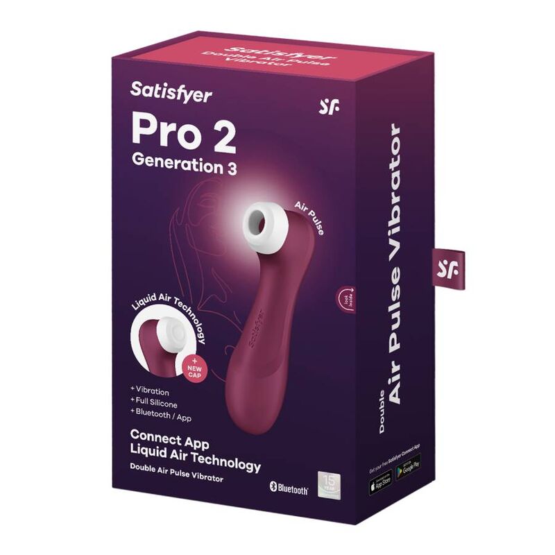 SATISFYER – PRO 2 GENERACIÓN 3 WINE RED BLUETOOTH &amp; APP