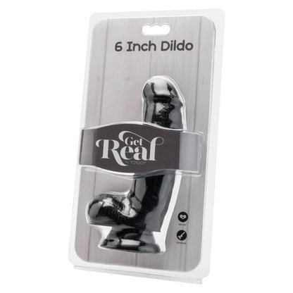 GET REAL - 12 CM DILDO KUULIKIIVELLÄ MUSTA