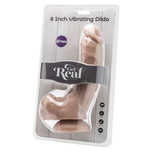 GET REAL - DILDO 20,5 CM KUULIVIBRAATORI NAHKA