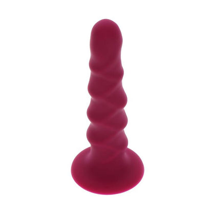 GET REAL - RIBBED DONG 12 CM PUNAINEN