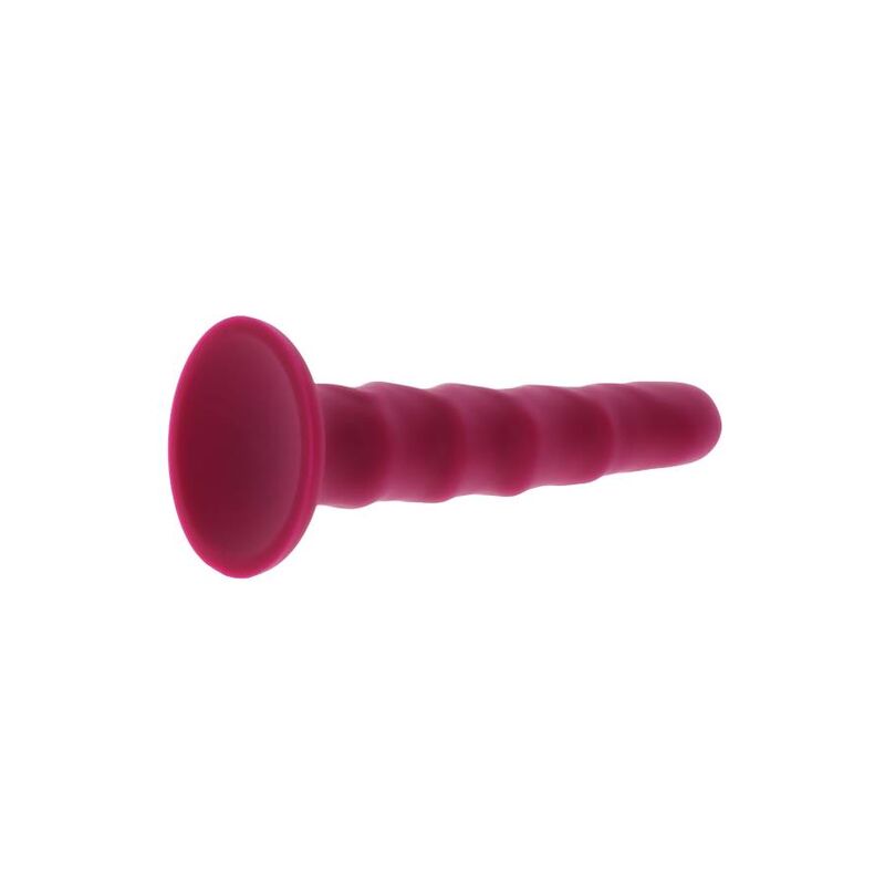 GET REAL - RIBBED DONG 12 CM PUNAINEN