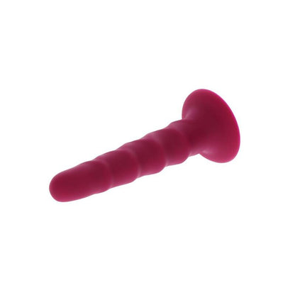 GET REAL - RIBBED DONG 12 CM PUNAINEN