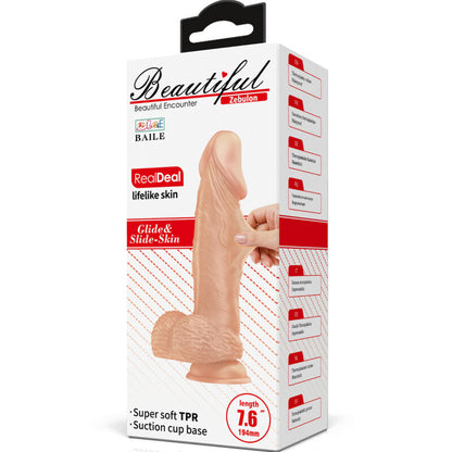 BAILE - BEAUTIFUL ENCOUNTER ZEBULON JOUSTAVA REALISTINEN DILDO 19.4 CM LUONNOLLINEN