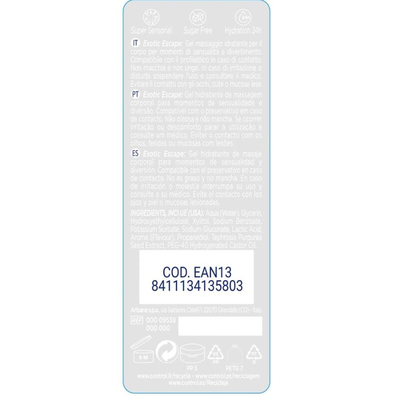 CONTROL - 2 EN 1 HIERONTA JA NAUTI EKSOOTTINEN 200 ML