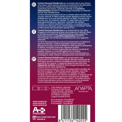 CONTROL - SENSUAL DOTS &amp; LINES -PISTEET JA RASKAUDEN ARVET 12 YKSIKKÖÄ