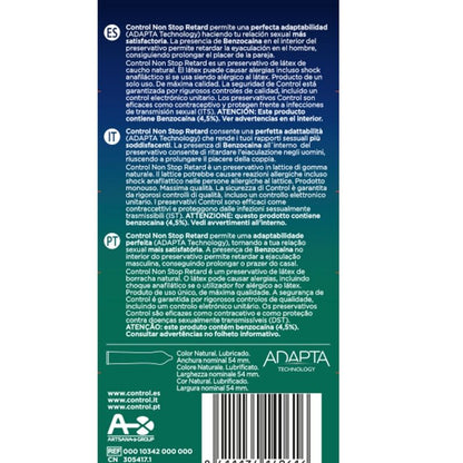 CONTROL - NON STOP -hidastuskondomit 12 kpl