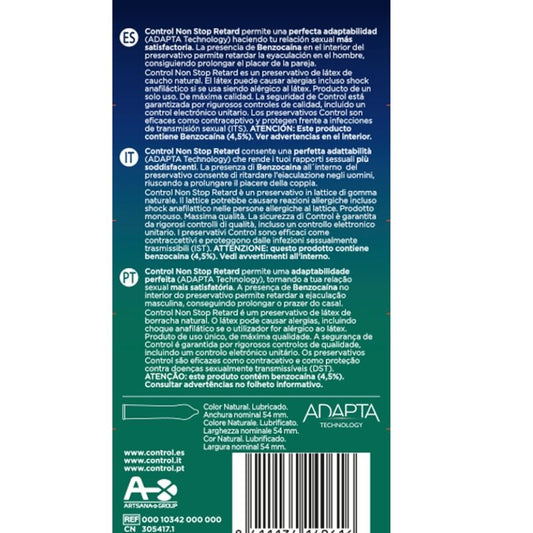 CONTROL - NON STOP -hidastuskondomit 12 kpl
