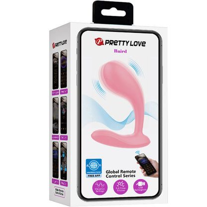 PRETTY LOVE - BAIRD G-SPOT 12 VIBRATIONER UPPLADDNINGSBAR ROSA APP