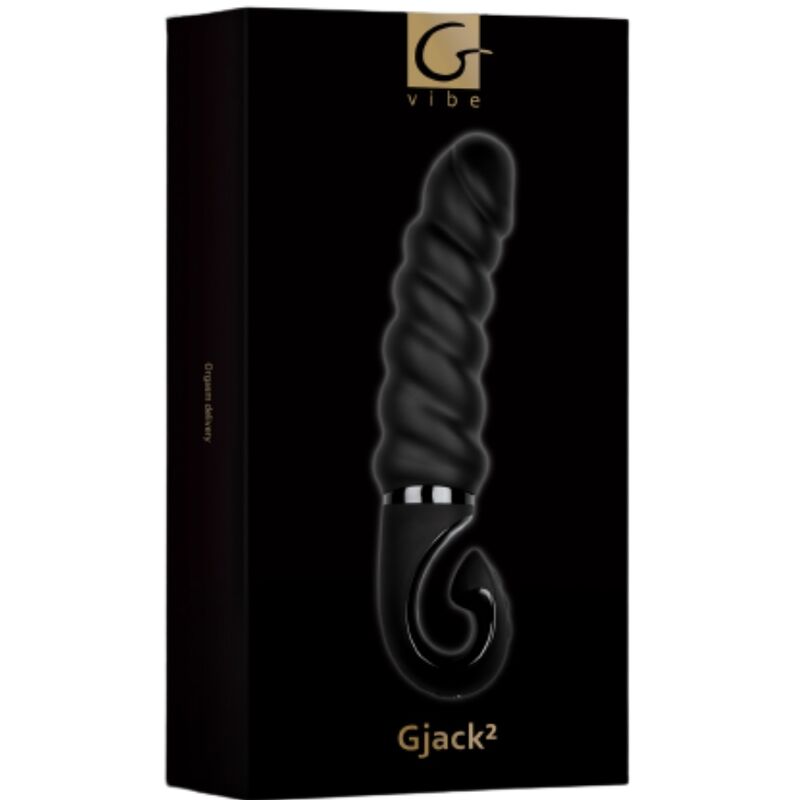 G-VIBE - G-JACK 2 - MUSTA VÄRISEVÄ DILDO