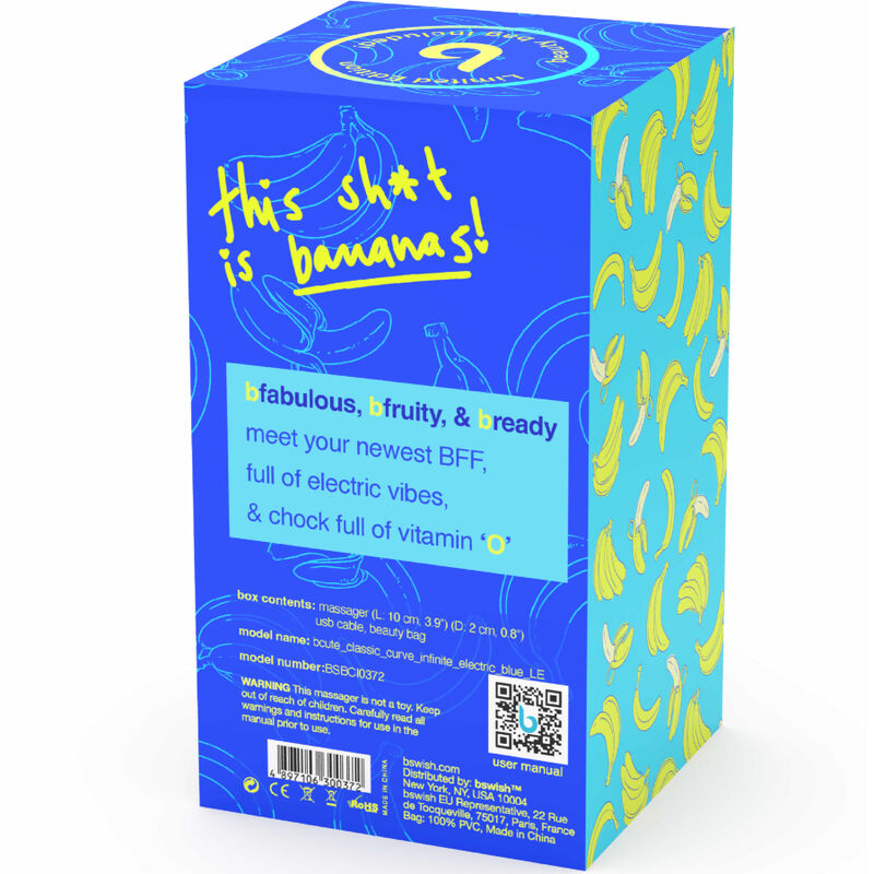 B SWISH - BCUTE CURVE INFINITE CLASSIC RAJOITETUN ERÄN SININEN LADATTAVA SILIKONIVIBRAATORI