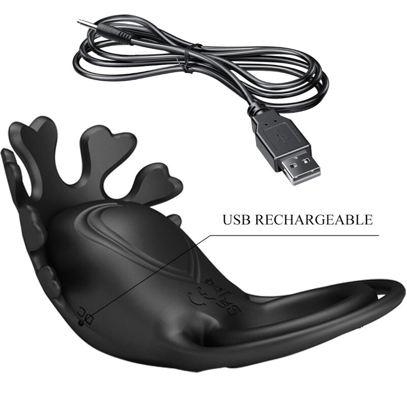 PRETTY LOVE - RUBEN VIBRAATORIRENGAS 7 VÄRINÄÄ MUSTA SILIKONI