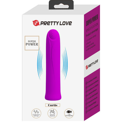 PRETTY LOVE - CURTIS MINI SUPER TEHO -VIBRAATTORI 12 VIOLETTIA SILIKONITÄRINÄÄ