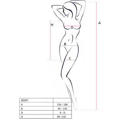 PASSION - BS097 MUSTA BODYSTOCK, YKSI KOKO