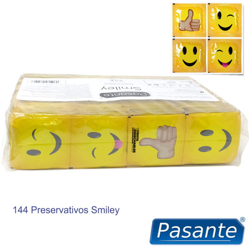 PASANTE - KONDOMI SMILEY BAG 144 YKSIKÖT
