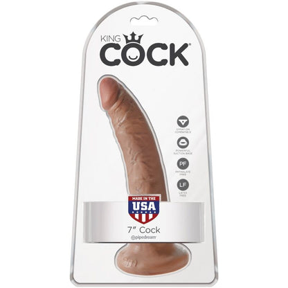 KING COCK - REALISTINEN PENIS 17,5 CM KARAMELLI