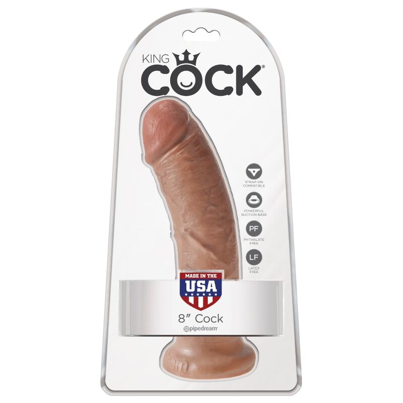 KING COCK - REALISTINEN PENIS 19,5 CM KARAMELLI