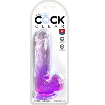 KING COCK - KIRKAS, REALISTINEN PENIS KUULIKIVIÄ 13,5 CM VIOLETTI