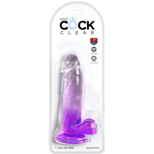 KING COCK - KIRKAS, REALISTINEN PENIS KUULIKIVIÄ 15,2 CM VIOLETTI
