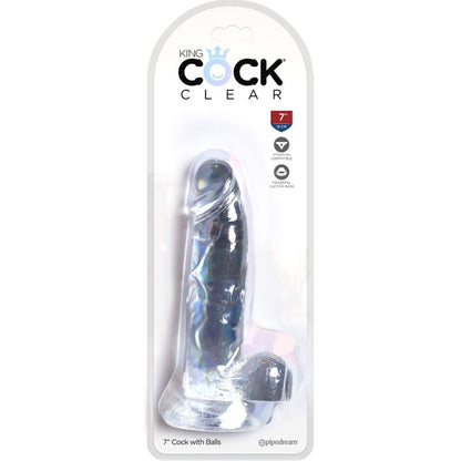 KING COCK - KIRKAS, REALISTINEN PENIS KUULIKIVIÄ 15,2 CM LÄPINÄKYVÄ