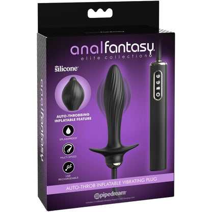 ANAL FANTASY ELITE COLLECTION - PUHALLETTAVA TAPPI JA AUTOMAATTINEN SYKKYVIBRAATORI