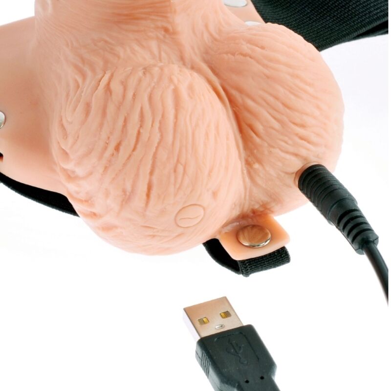 FETISH FANTASY -SARJA - SÄÄDETTÄVÄ VALJAS KAUKOSÄÄDIN REALISTINEN PENIS LADATTAVILLA KIVEKSISTÄ JA VIBRAATORISTA 15 CM