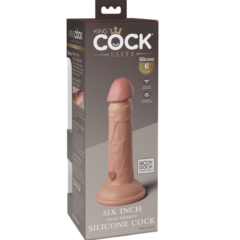KING COCK - ELITE REALISTINEN SILIKONIDILDO 15,2 CM